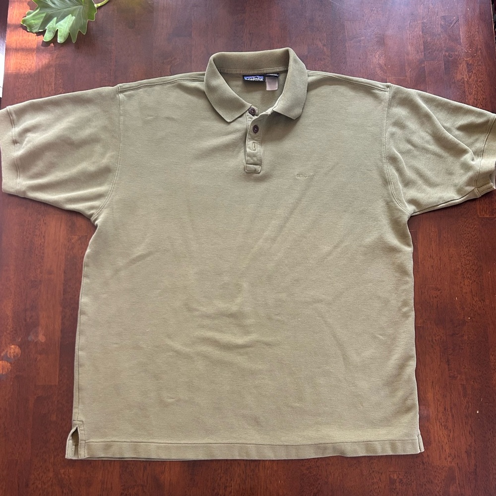 Patagonia Organic Cotton Sage Green Polo Shirt